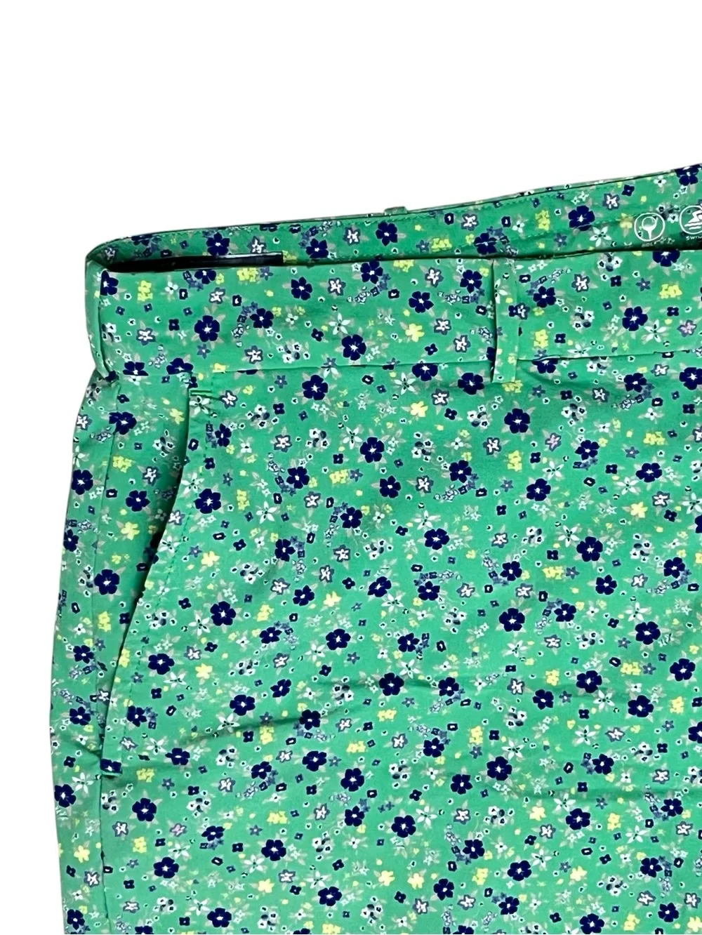 Polo Ralph Lauren Shorts Golf Swim Hybrid Wicking Mens 38x10 Green Floral Lined